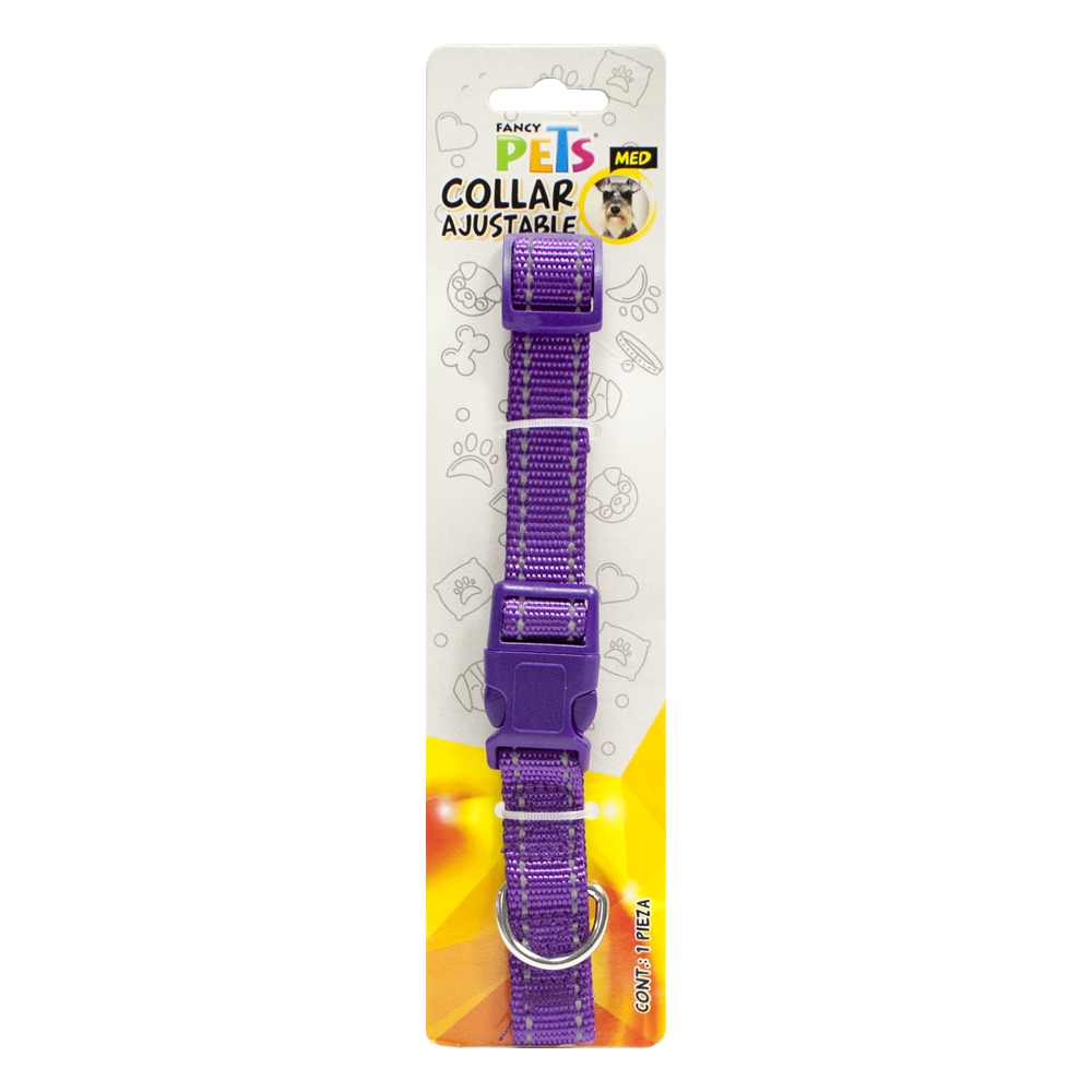 Foto 4 pulgar | Collar Ajustable para Perro Fancy Pets FL8703 Colores Surtidos con Bandas Reflejantes Tamaño Mediano