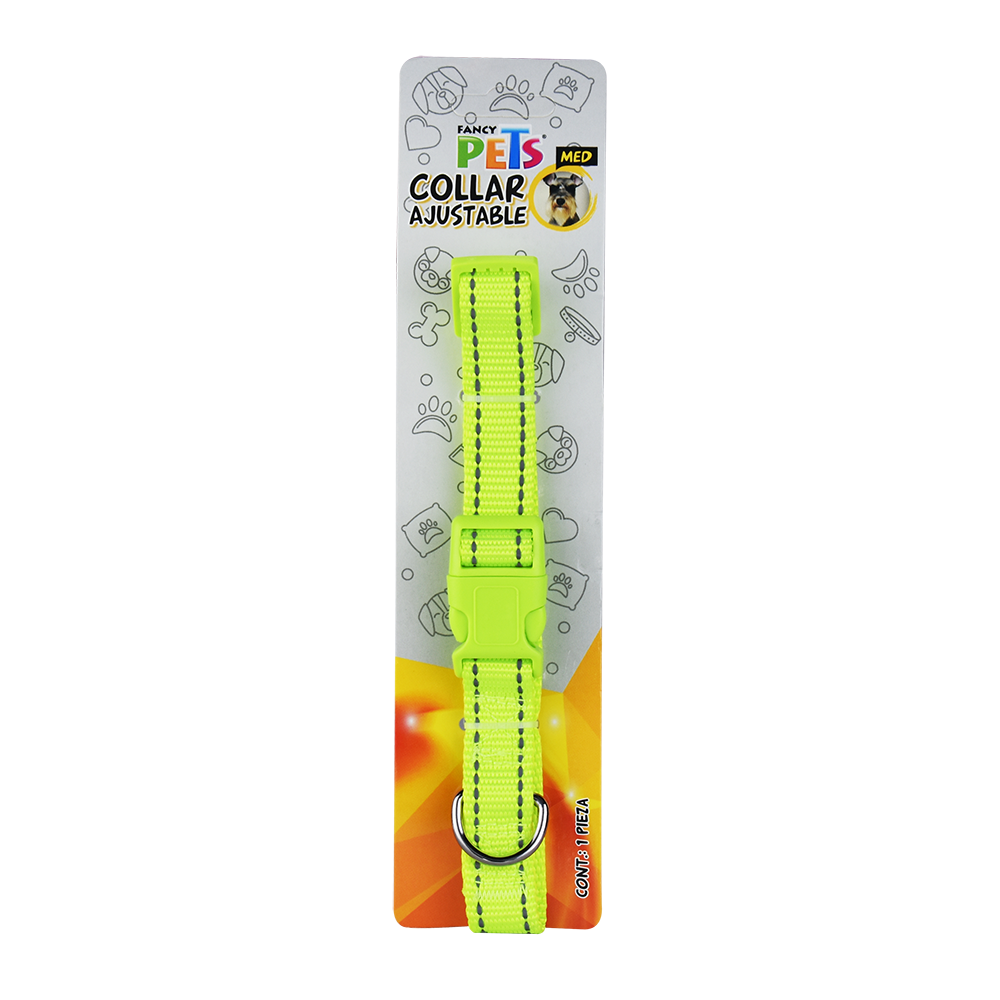 Foto 6 pulgar | Collar Ajustable para Perro Fancy Pets FL8703 Colores Surtidos con Bandas Reflejantes Tamaño Mediano