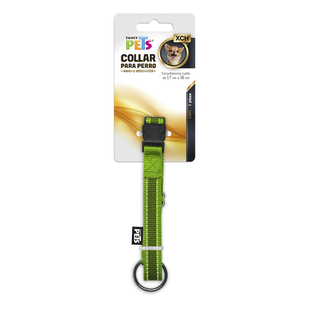 Foto 2 pulgar | Collar para Perro Fancy Pets FL8716 Multicolor Tamaño Extrachico con Ultra Grip y Bandas Reflejantes