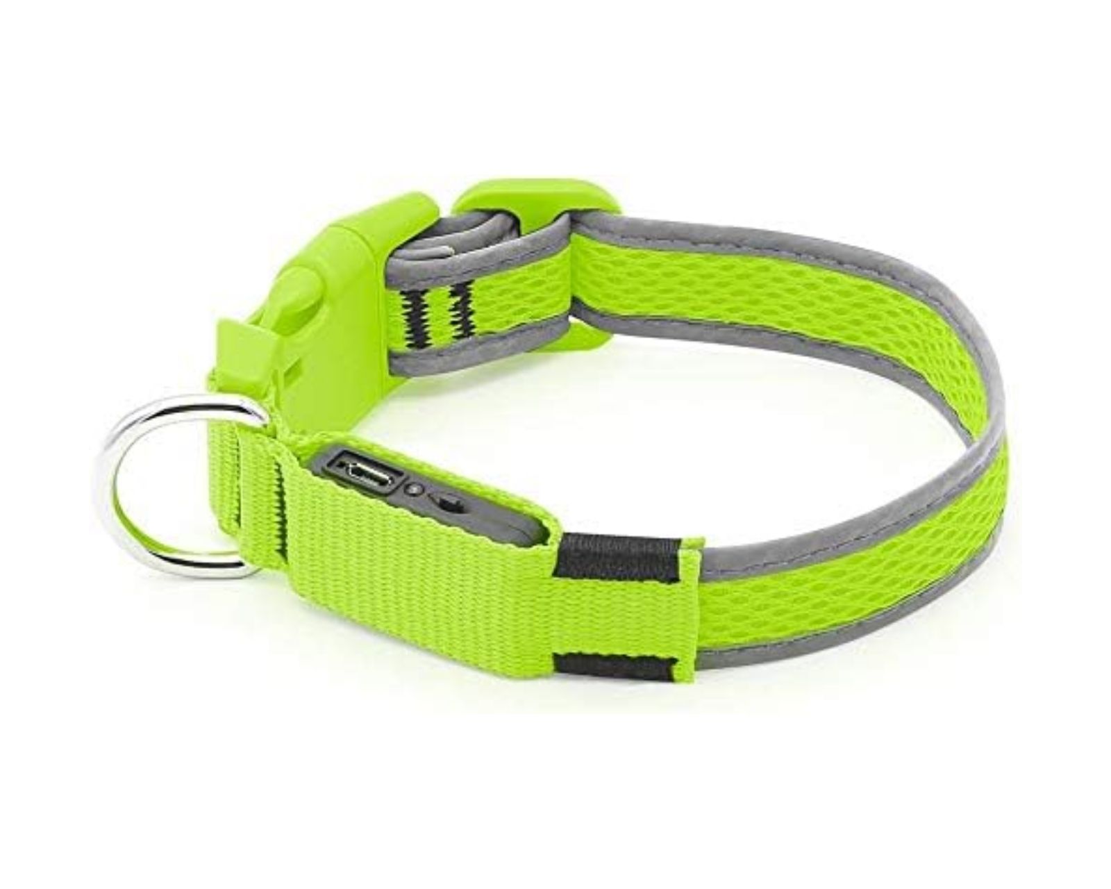 Collar Verde para Perro con Reflejante de Luz