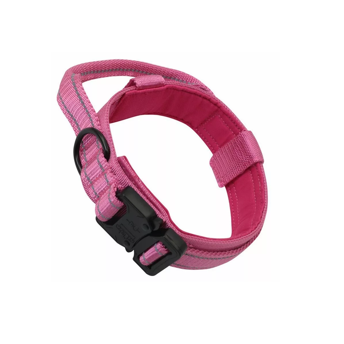 Collar Táctico para Perro con Hebilla de Metal Resistente M Eo Safe Imports Esi-12853 color Rosa