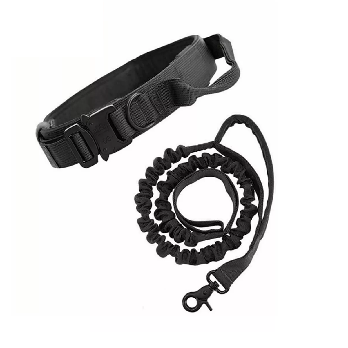Collar Táctico de Perro - Hebilla Metálica Ajustable - Correa M Eo Safe Imports Esi-12850 Negro