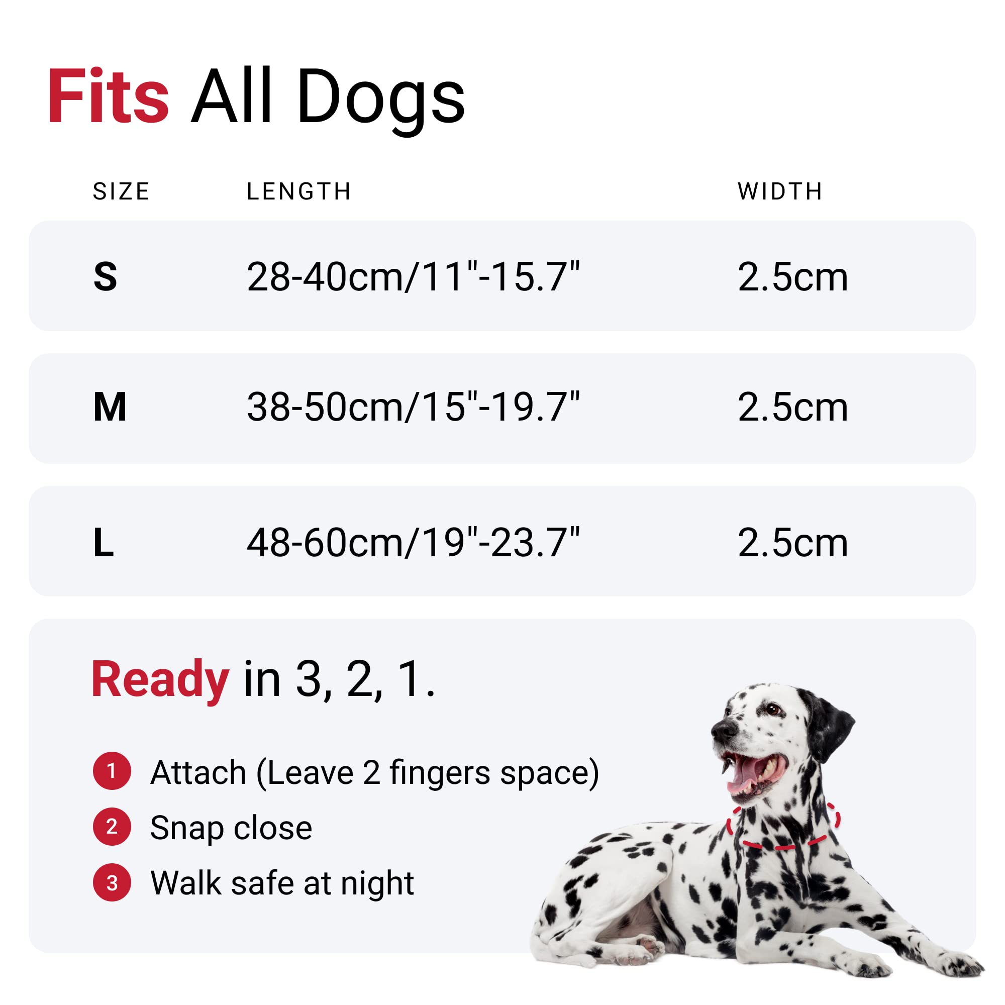 Foto 7 pulgar | Collar para Perro con Luz Led Roja USB Recargable Resistente al Agua - Venta Internacional