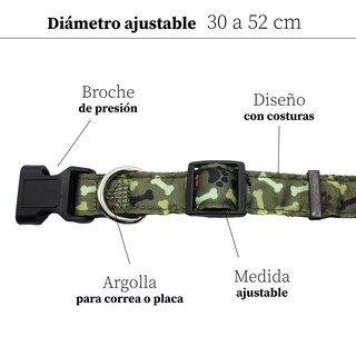Foto 2 | Collar Para Perros Razas Chicas Y Pequeñas Color Huesos Militar Eo Safe Imports Esi-14179 Verde