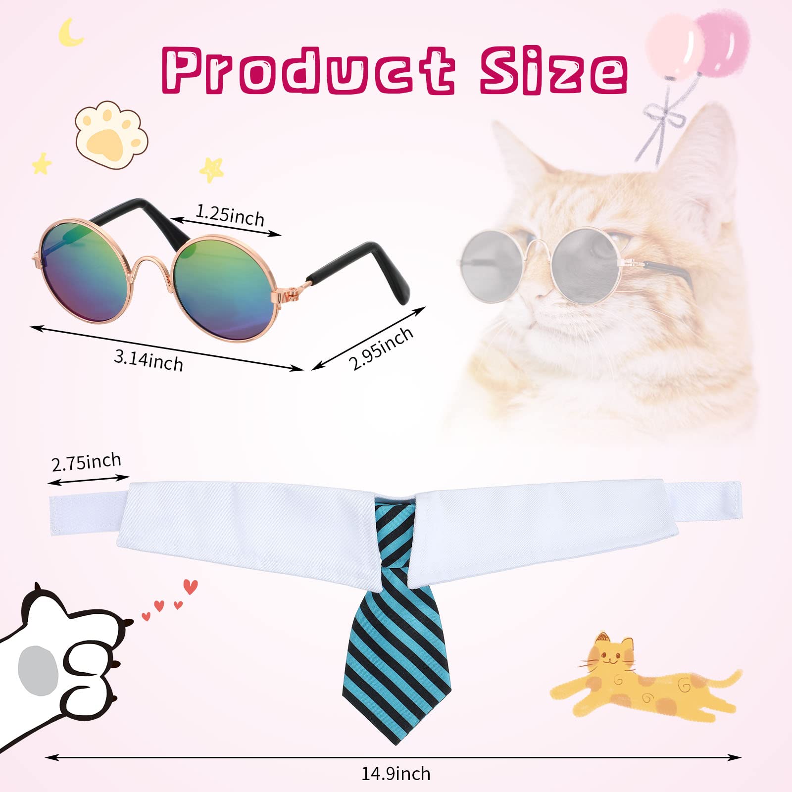Foto 3 pulgar | Set De Gafas De Sol Para Disfraces De Halloween Con Corbata De Perro, 8 Unidades - Venta Internacional.