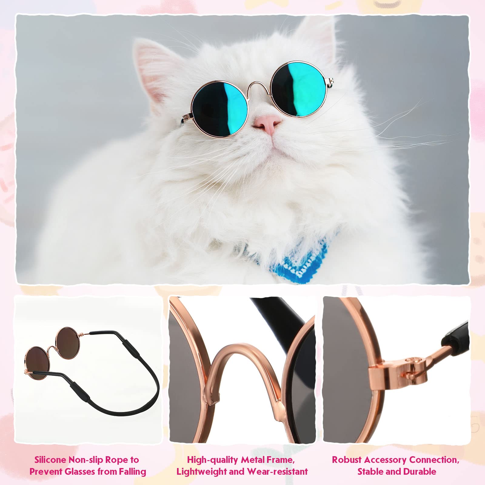 Foto 4 pulgar | Set De Gafas De Sol Para Disfraces De Halloween Con Corbata De Perro, 8 Unidades - Venta Internacional.