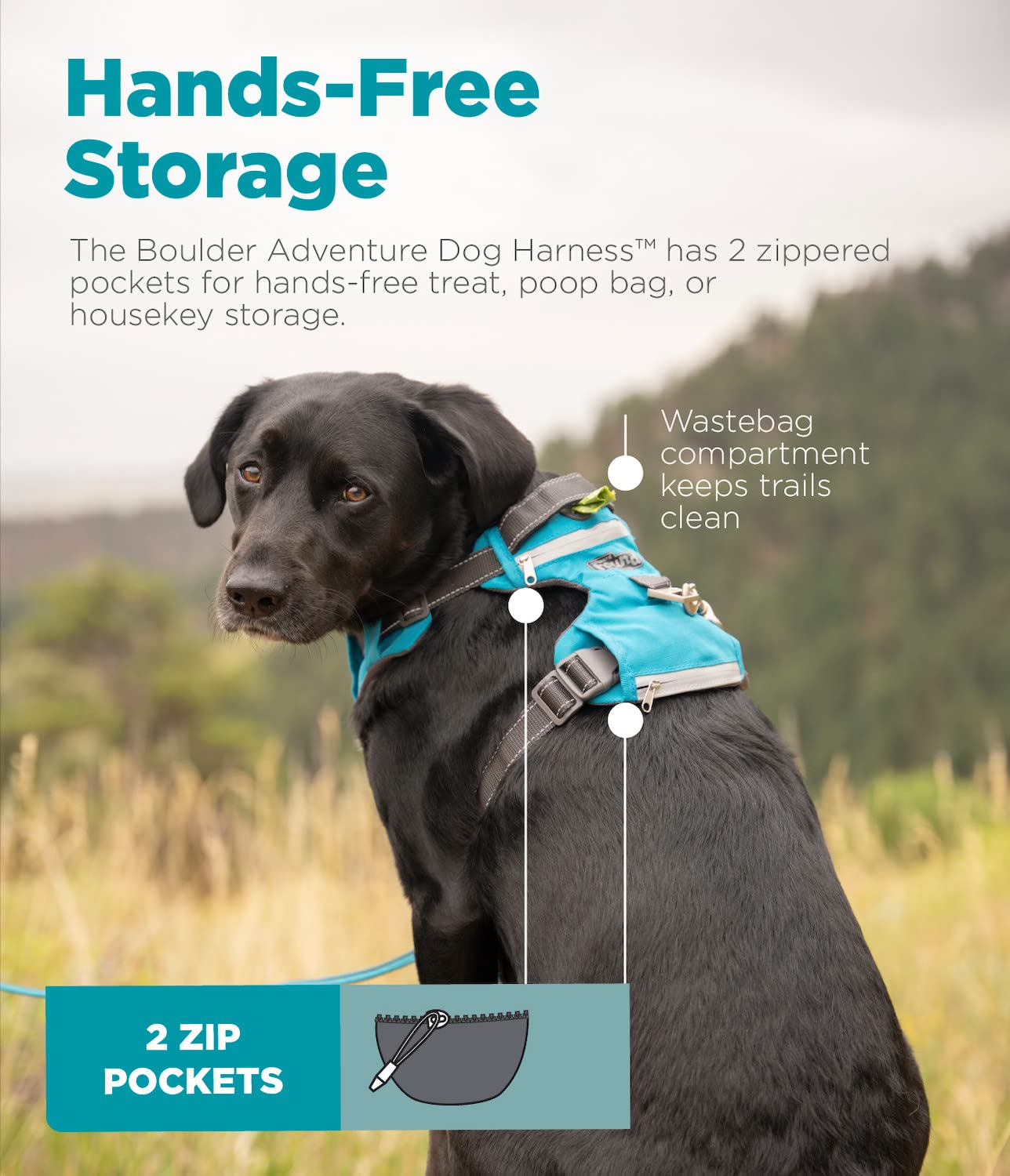 Foto 5 | Arnés Para Perros Outward Hound Boulder Adventure Turquesa L - Venta Internacional.