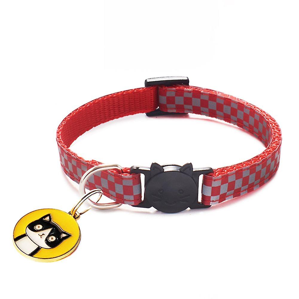 Foto 5 | Collar Brillante Para Gatos Con Estampado Clásico A Cuadros De Nailon Reflecti - Venta Internacional.