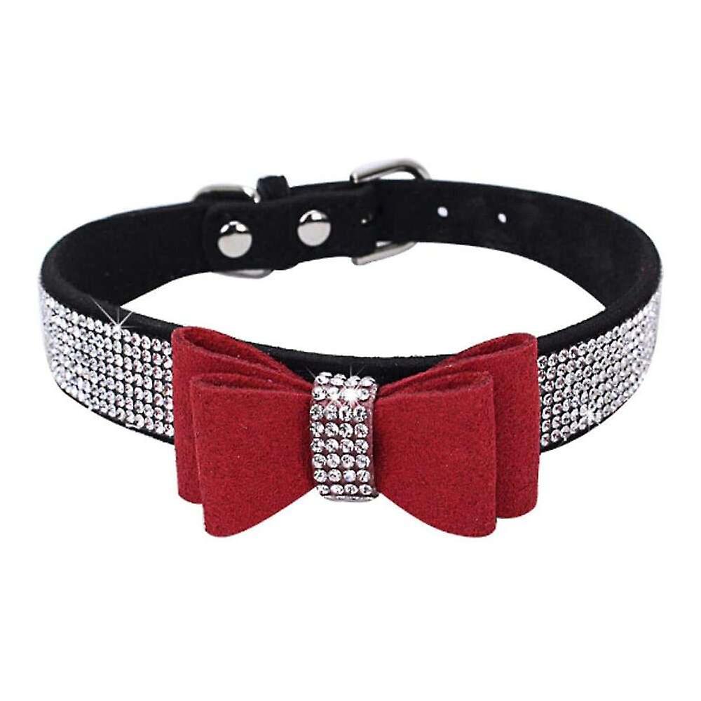 Foto 5 | Collar Para Mascotas Y Perros Con Forma De Lazo Ajustable Con Cristales Brillantes - Venta Internacional.