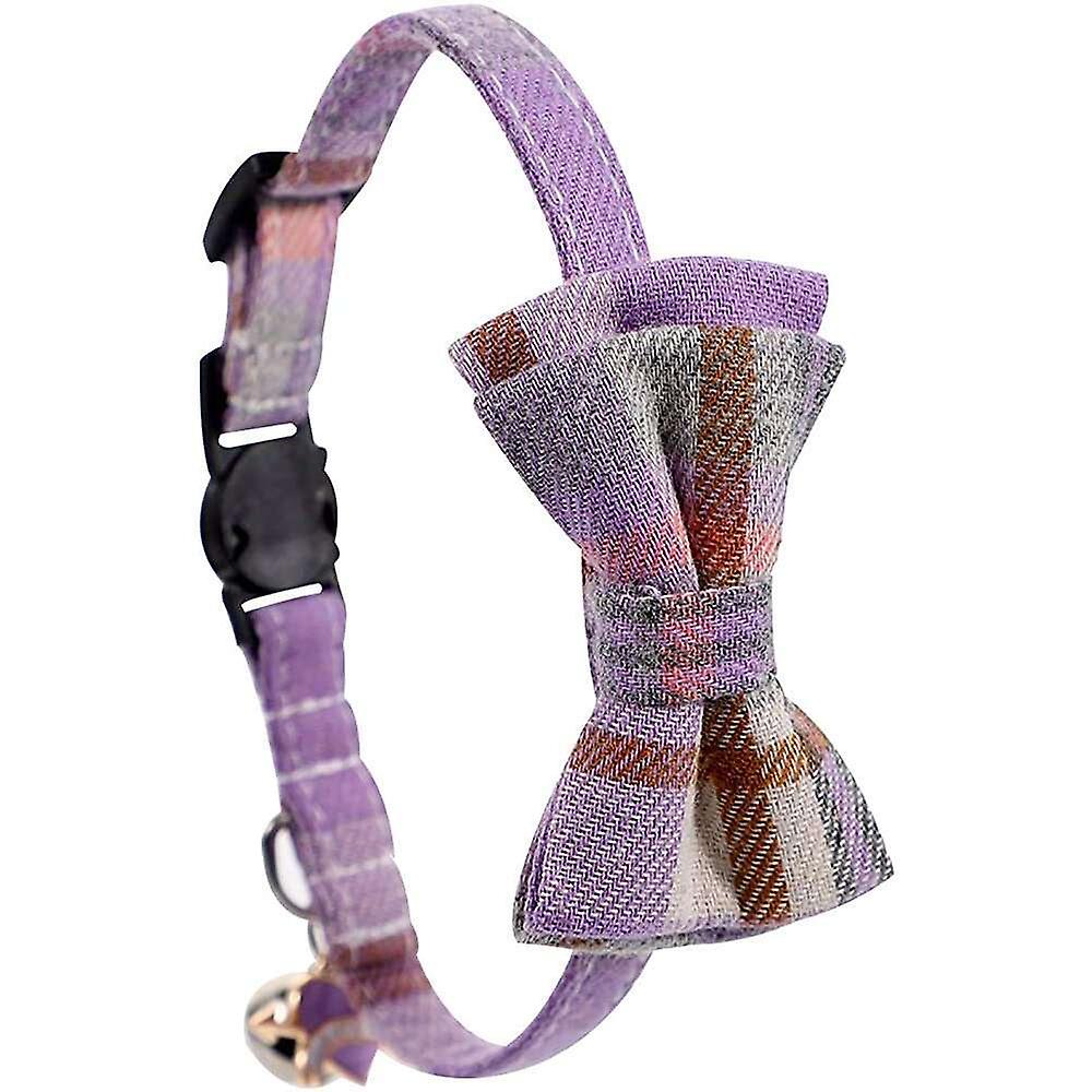Collares Con Forma De Gato Huoguo, Bonito Colgante De Amor, Con Campana Pequeña, Color Morado - Venta Internacional.