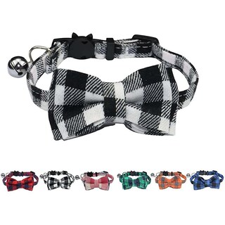 Foto 5 | Collar Para Gatos Huoguo Breakaway Con Campana Y Hebilla De Seguridad Con Pajarita - Venta Internacional.
