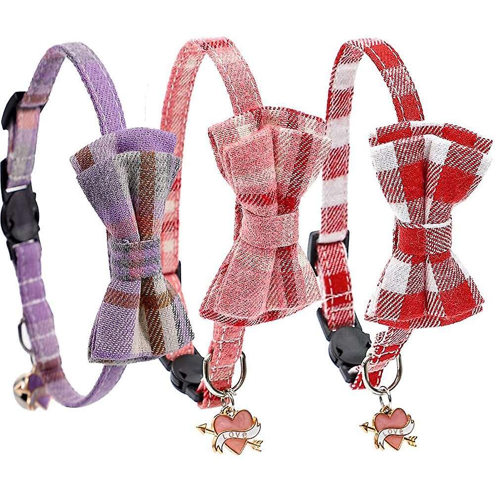 Foto 5 pulgar | Collar De Gato De San Valentín Con Pajarita Y Campana, Holiday Lovin - Venta Internacional.