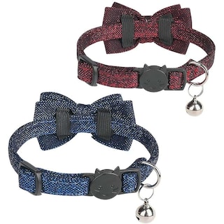 Foto 1 | Collar Para Gatos Breakaway Huoguo Con Pajarita Extraíble Y Campana - Venta Internacional.