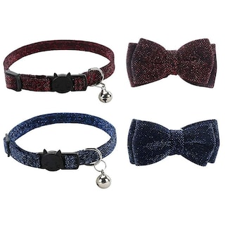 Foto 2 | Collar Para Gatos Breakaway Huoguo Con Pajarita Extraíble Y Campana - Venta Internacional.