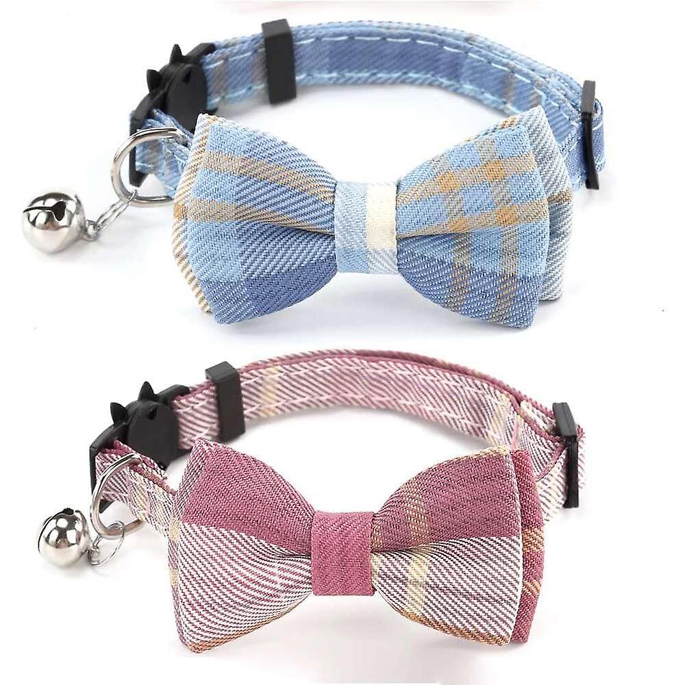 Foto 6 pulgar | Collar Para Gatos Breakaway Huoguo Con Pajarita Extraíble Y Campana - Venta Internacional.