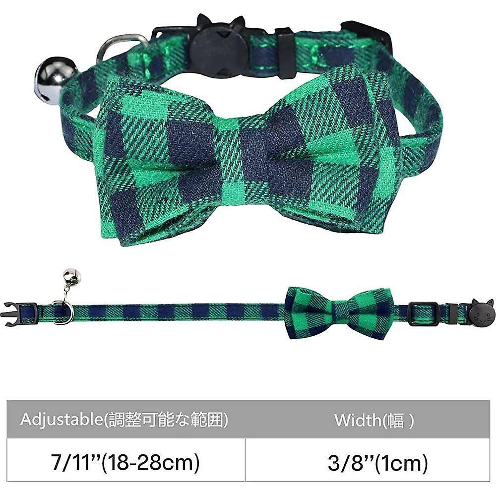 Collar Para Gatos Huoguo Breakaway Con Campana Y Hebilla De Seguridad Con Pajarita - Venta Internacional.