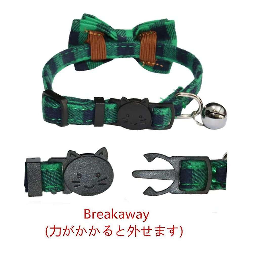 Foto 4 pulgar | Collar Para Gatos Huoguo Breakaway Con Campana Y Hebilla De Seguridad Con Pajarita - Venta Internacional.