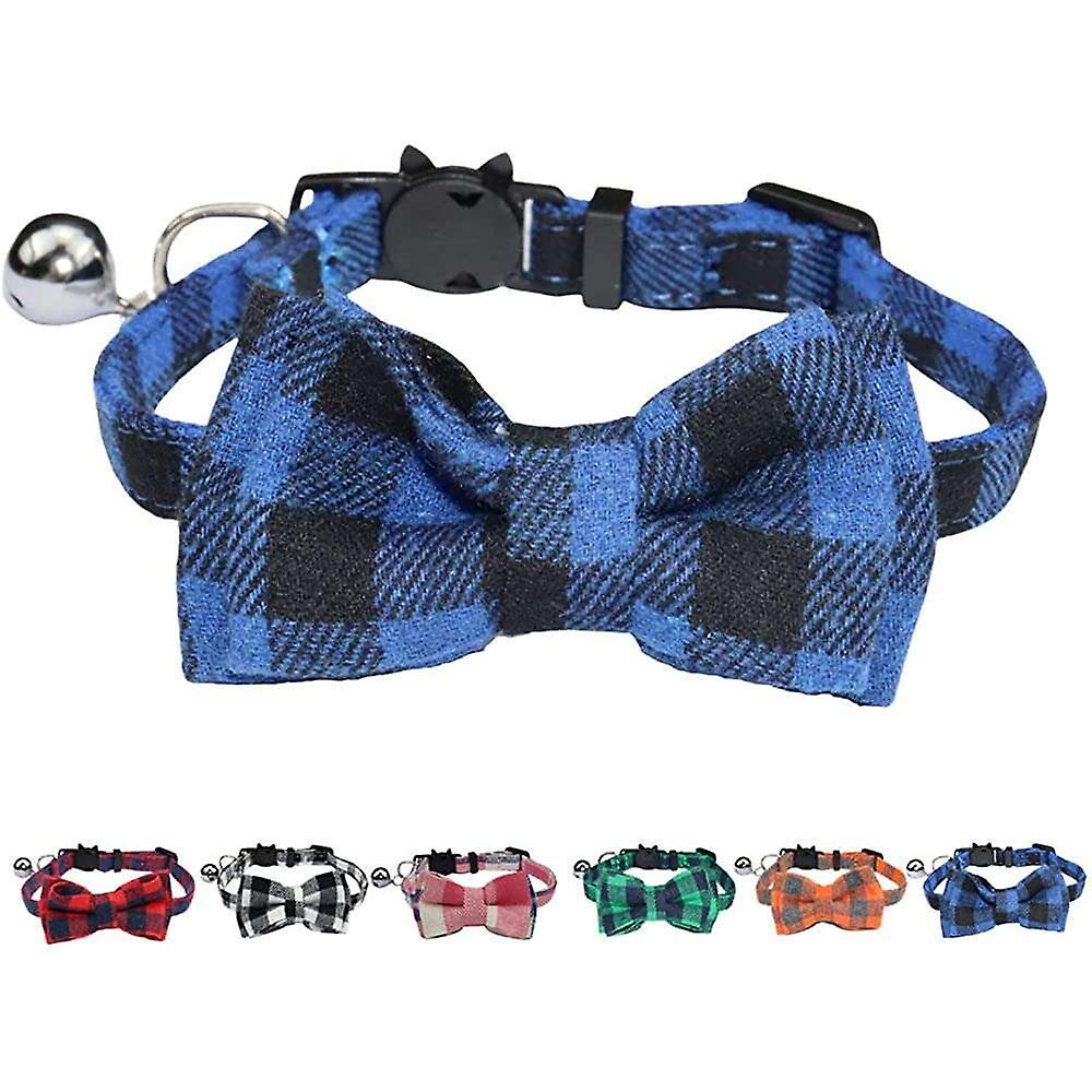 Foto 6 pulgar | Collar Para Gatos Huoguo Breakaway Con Campana Y Hebilla De Seguridad Con Pajarita - Venta Internacional.