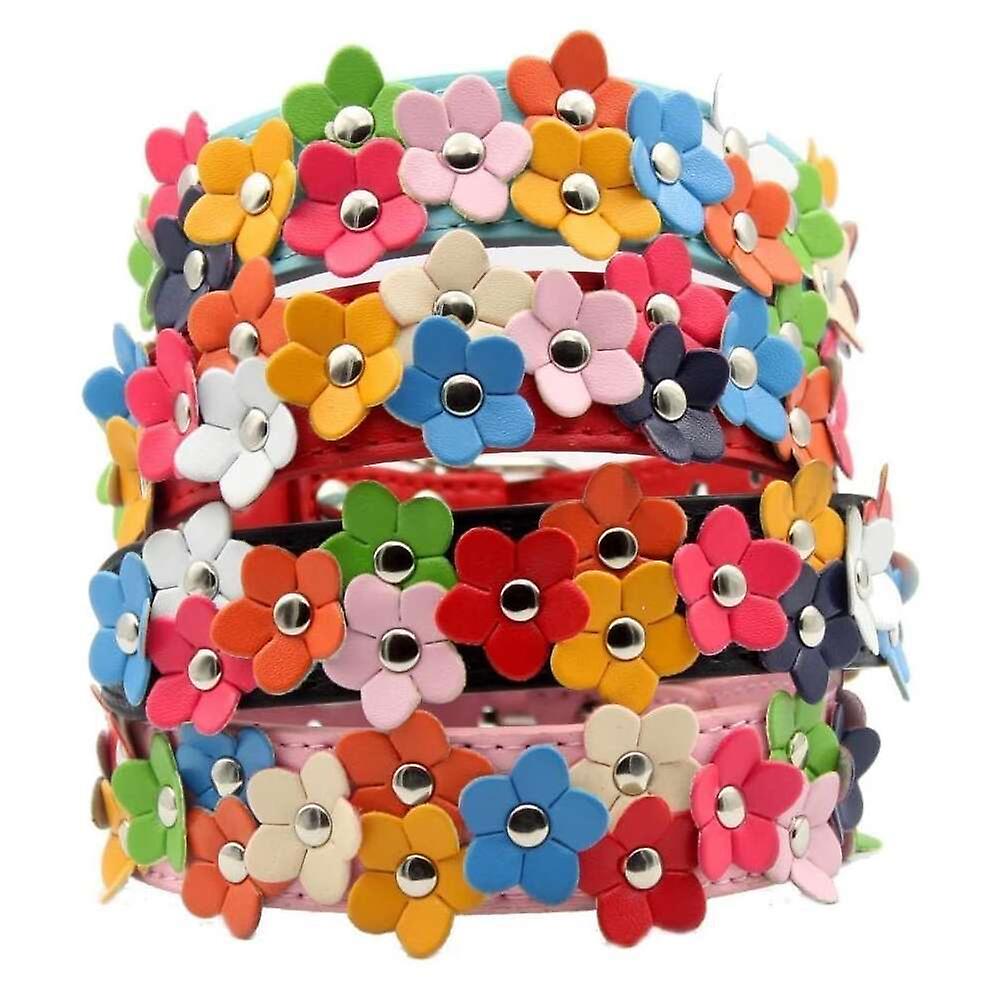 Foto 2 | Collar Para Perro Huoguo Fashion Shop, Piel Sintética, Flor Colorida - Venta Internacional.