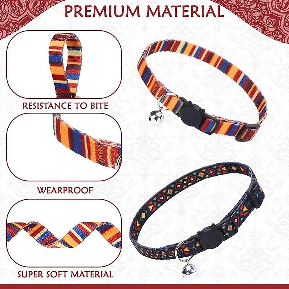 Foto 5 pulgar | Collar Para Gatos Huoguo Natural Scenery Breakaway Con Cascabeles X2 - Venta Internacional.