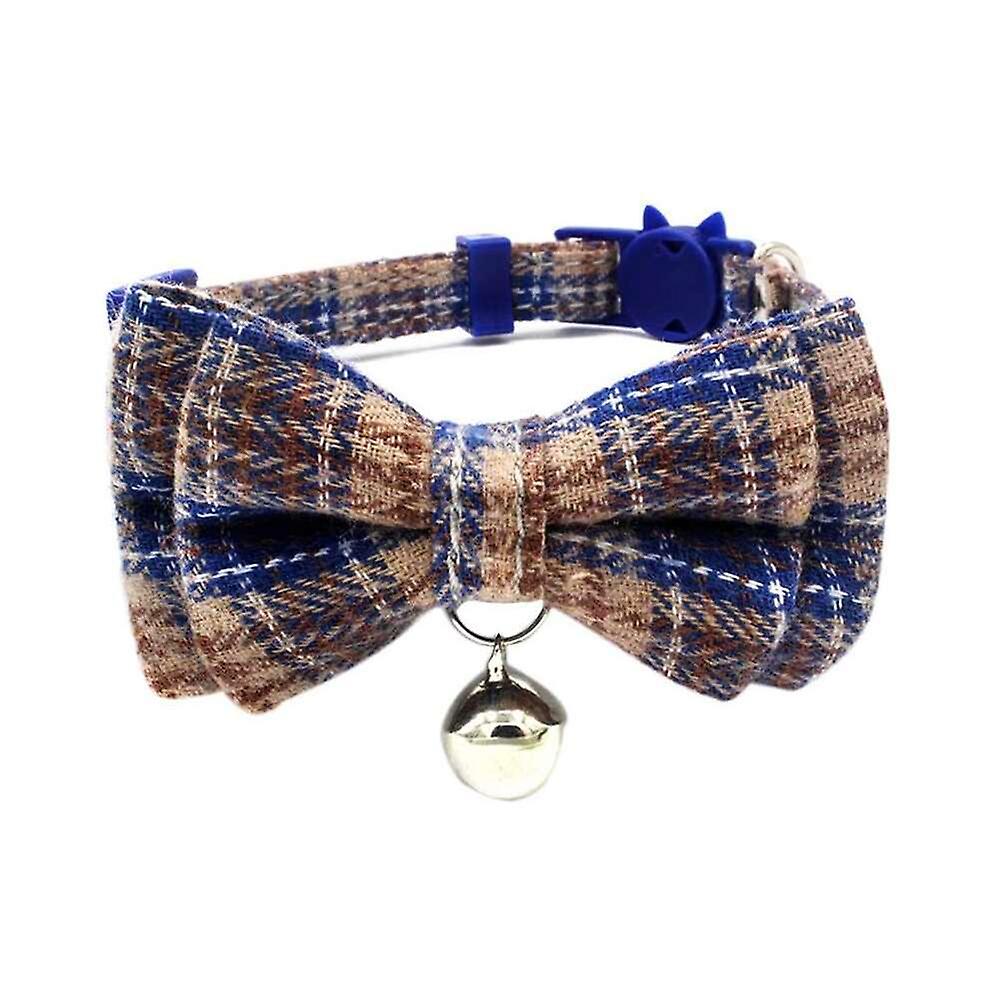 Foto 6 pulgar | Collar Para Gatos Huoguo, Hebilla De Seguridad, Campana, Diseño Navideño, Azul Marino - Venta Internacional.