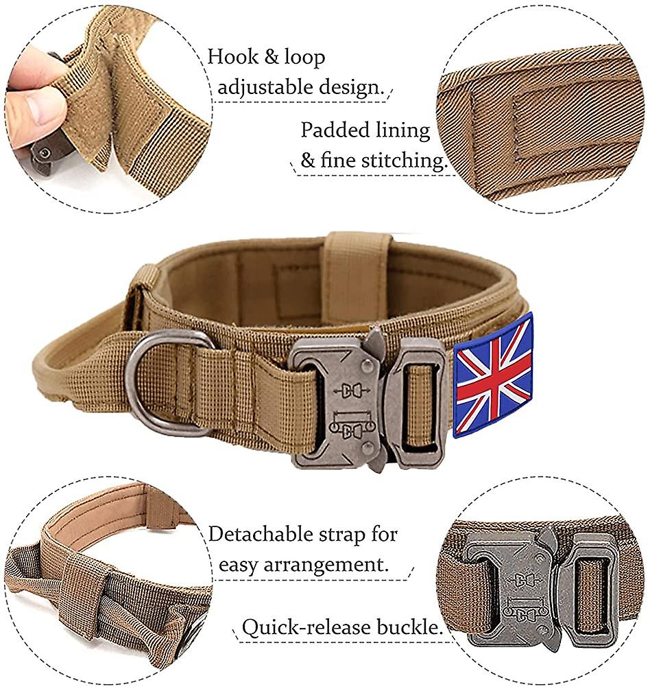 Collar Táctico Para Perros Huoguo, Bandera Del Reino Unido, De Nailon - Venta Internacional.