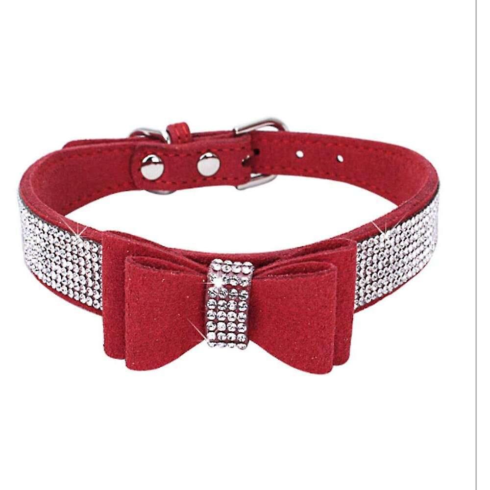 Foto 6 pulgar | Collar Para Mascotas Y Perros Con Forma De Lazo Ajustable Con Cristales Brillantes - Venta Internacional.