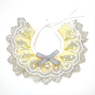 Foto 1 | Babero Ajustable Para Mascotas, Toalla De Saliva, Encaje, Colgante De Perlas, Collar Para Perro - Venta Internacional.