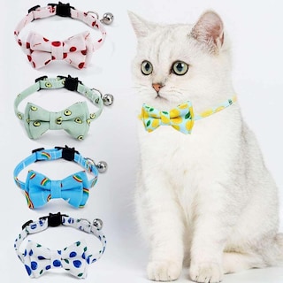 Foto 2 | Collar Para Gatos Breakaway Con Pajarita En Forma De Campana, Bonito Collar Para Mascotas Y Gatitos - Venta Internacio