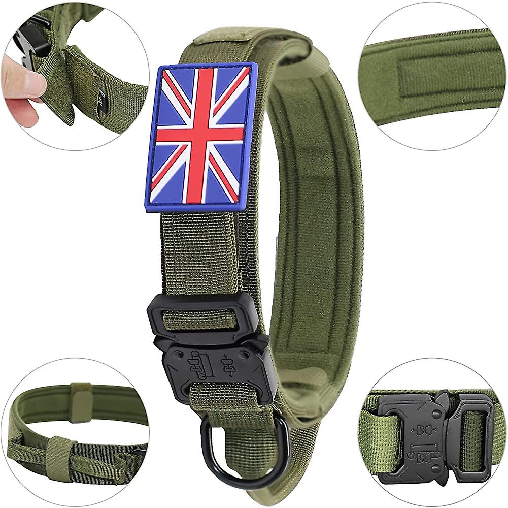 Foto 3 pulgar | Collar Táctico Para Perros Huoguo, Bandera Del Reino Unido, De Nailon - Venta Internacional.