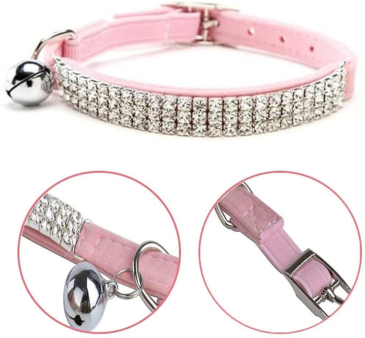 Foto 3 pulgar | Collar Huoguo, De Terciopelo Suave, Seguro Para Gatos, Ajustable, Brillante - Venta Internacional.