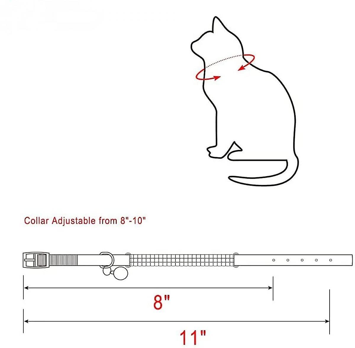 Foto 4 pulgar | Collar Huoguo, De Terciopelo Suave, Seguro Para Gatos, Ajustable, Brillante - Venta Internacional.