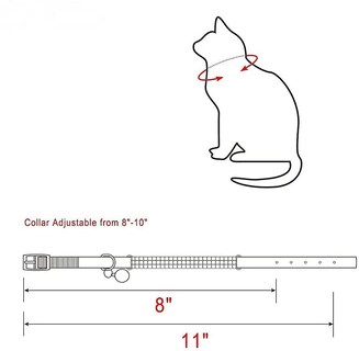 Foto 3 | Collar Huoguo, De Terciopelo Suave, Seguro Para Gatos, Ajustable, Brillante - Venta Internacional.