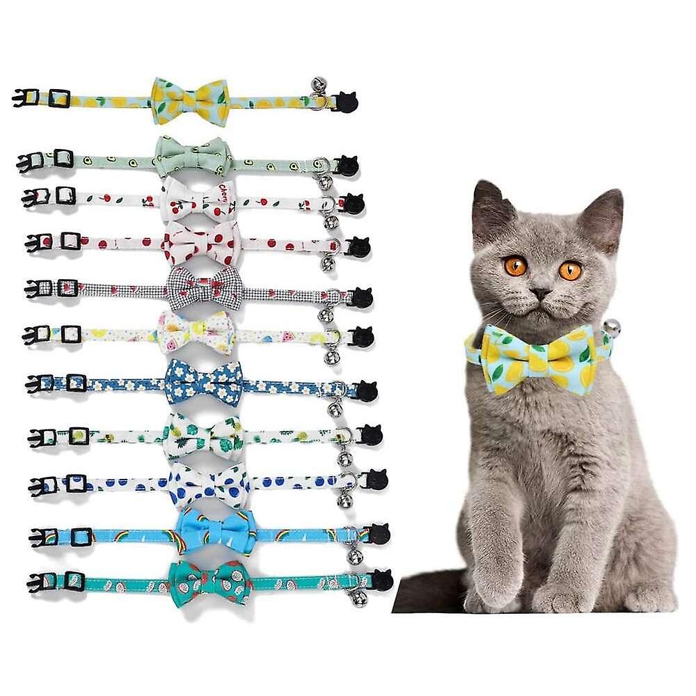 Foto 5 pulgar | Collar Para Gatos Breakaway Con Pajarita En Forma De Campana, Bonito Collar Para Mascotas Y Gatitos - Venta Internacio