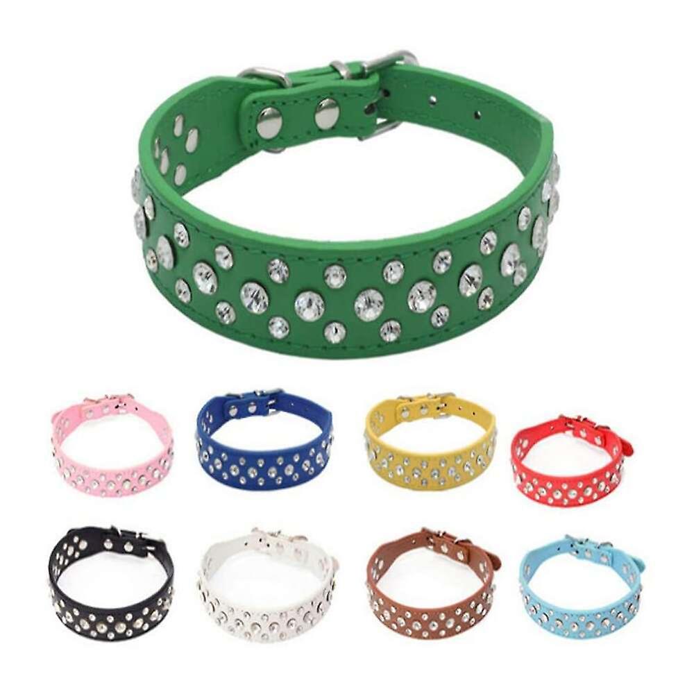 Foto 3 pulgar | Collar Huoguo Leather Sparkling Ajustable Para Perro Y Gato - Venta Internacional.