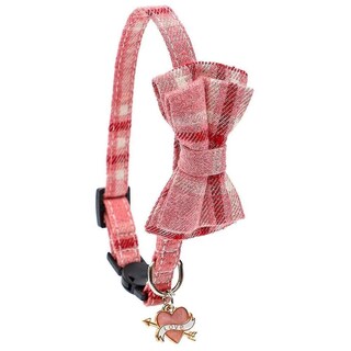Foto 4 | Collar Para Gatos Huoguo Para San Valentín Con Pajarita Y Campana, Color Rosa - Venta Internacional.