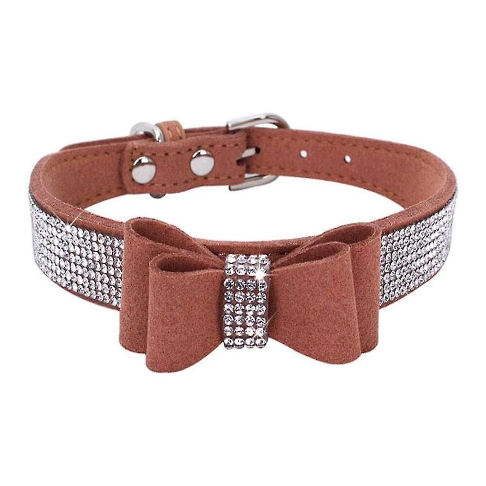 Foto 6 pulgar | Collar Para Mascotas Y Perros Con Forma De Lazo Ajustable Con Cristales Brillantes - Venta Internacional.