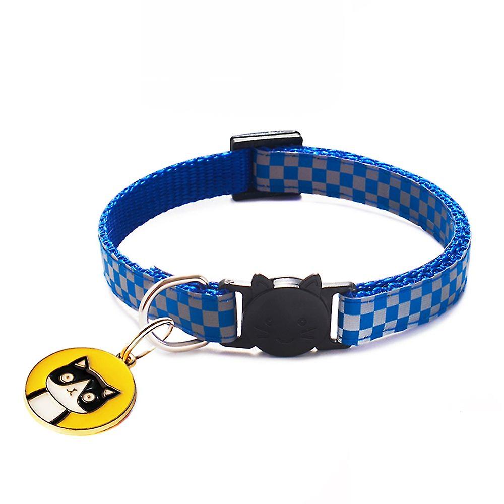 Foto 6 pulgar | Collar Brillante Para Gatos Con Estampado Clásico A Cuadros De Nailon Reflecti - Venta Internacional.