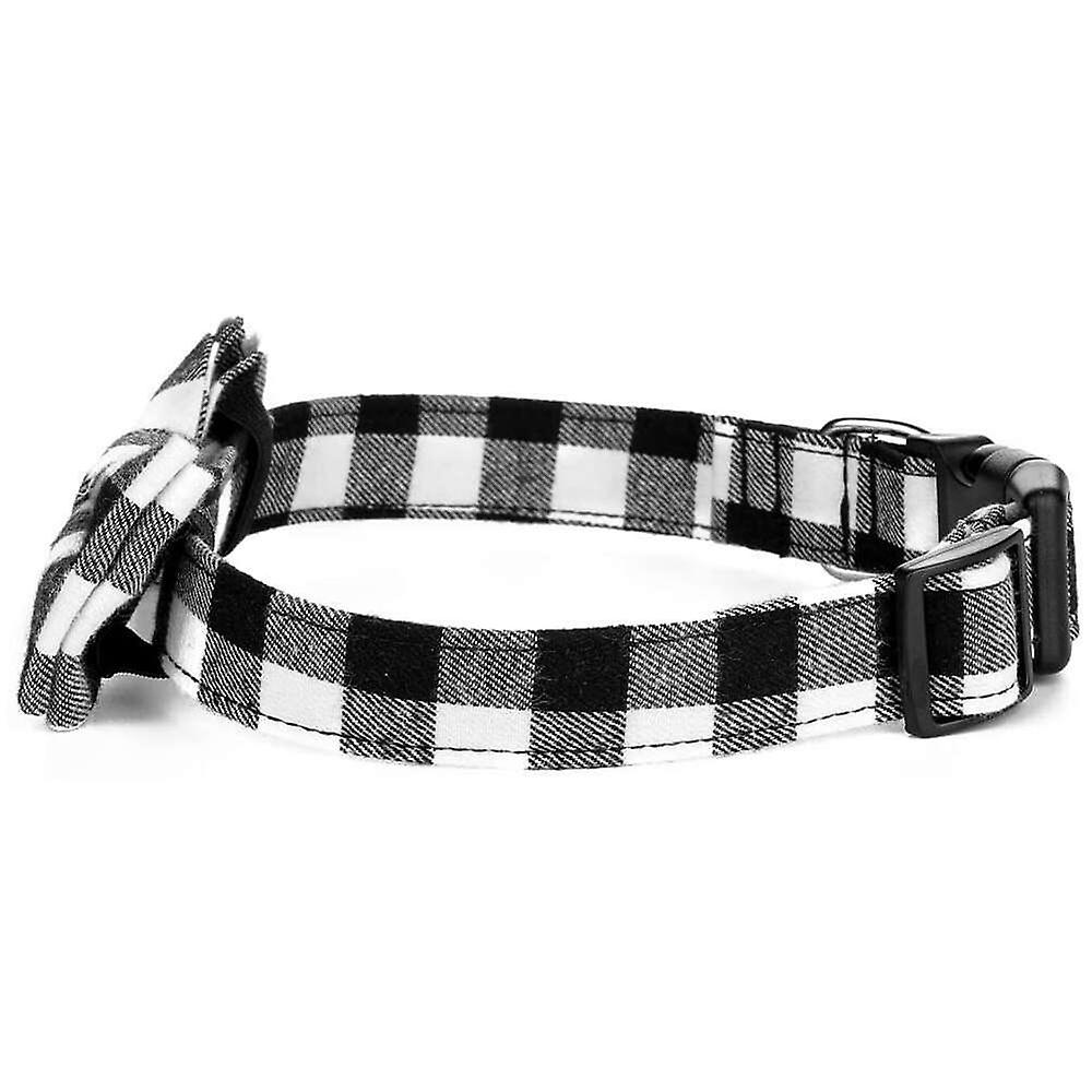 Collar Para Mascotas, Perros Y Gatos, Huoguo, Pajarita Cuadriculada, Ajustable, Roja, Pequeña - Venta Internacional.