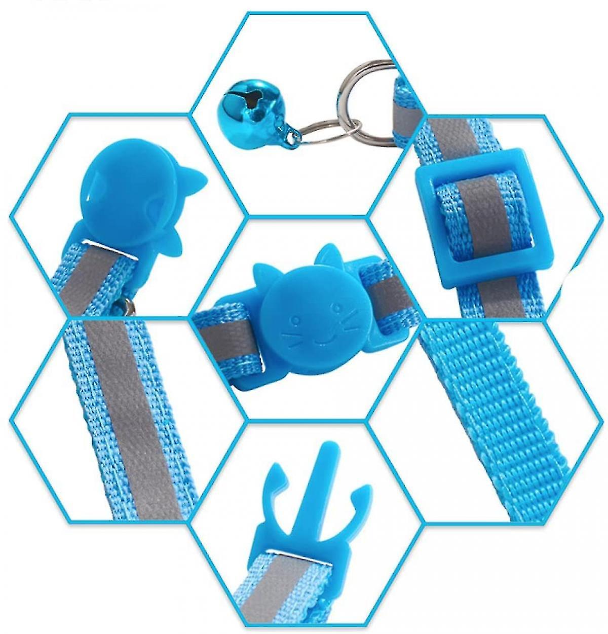 Foto 3 pulgar | Collares Reflectantes Para Identificación De Gatos Huoguo Con Campana Ajustable De 19 A 32 Cm - Venta Internacional.