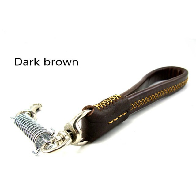 Foto 2 pulgar | Correa De Cadena Corta Para Perros, A Prueba De Explosiones, De Piel Marrón Para Perros Grandes - Venta Internacional.