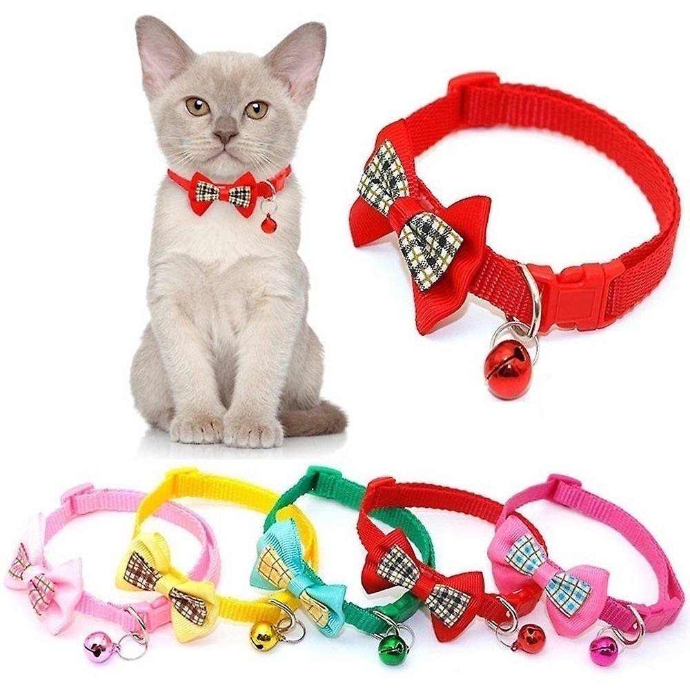 Collar Para Gatos Huoguo Pvc+pp Con Lazo Y Campana Para Mascotas - Venta Internacional.