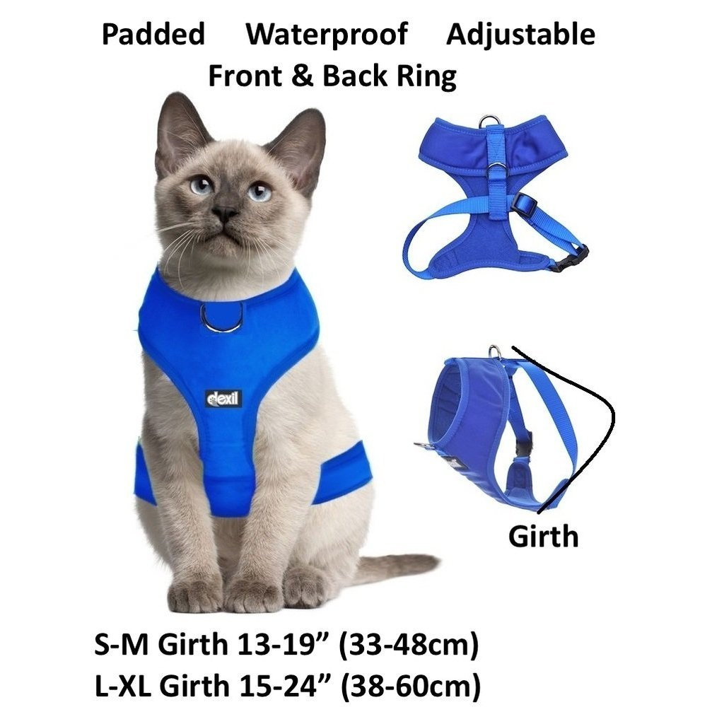 Foto 3 pulgar | Arnés Para Gatos Sanlin Beans, Acolchado De Lujo, Resistente Al Agua, Azul - Venta Internacional.