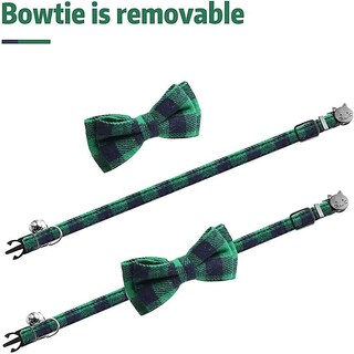 Foto 2 | Collar De Gato Breakaway Con Pajarita Y Campana, Diseño De Gatito A Cuadros - Venta Internacional.