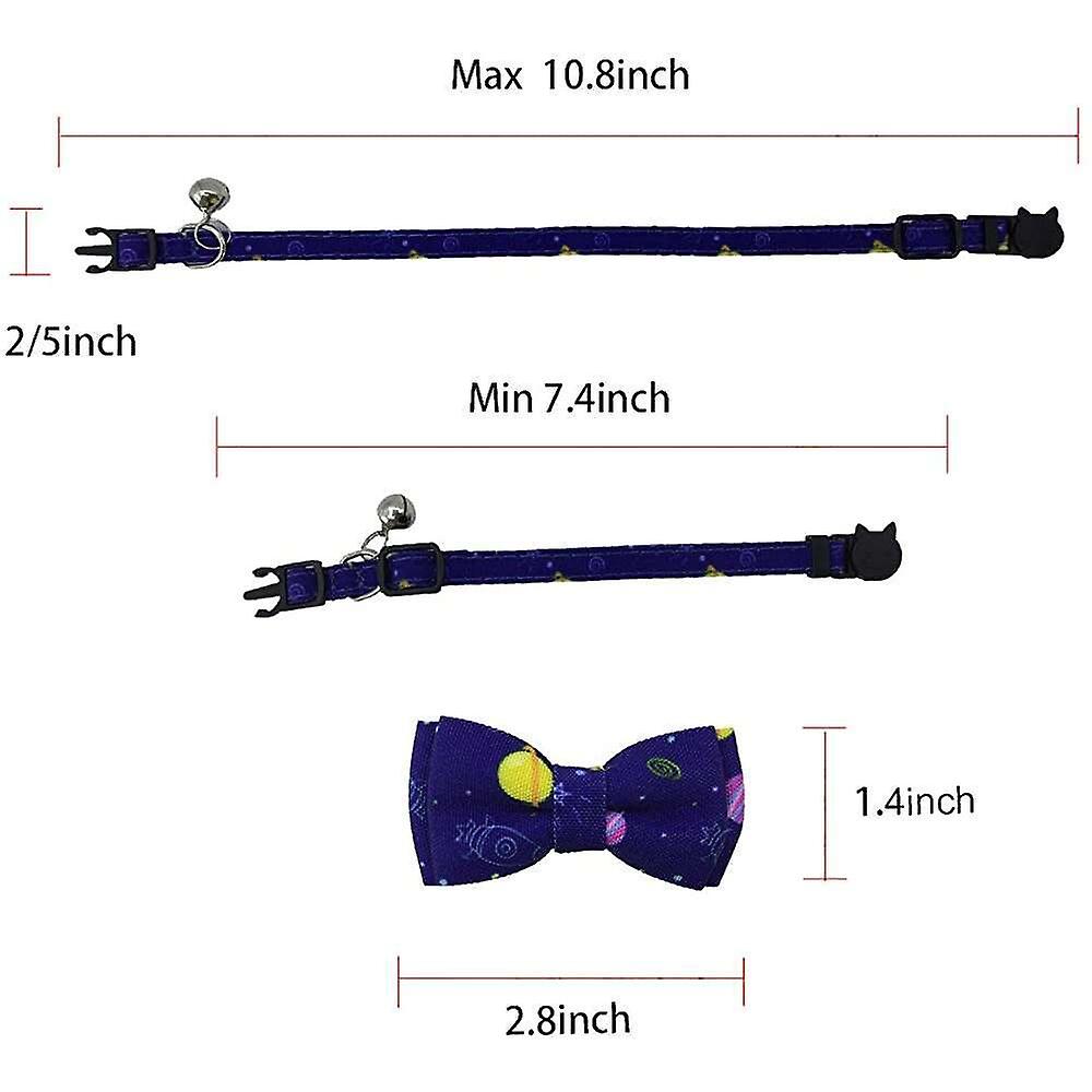 Foto 4 pulgar | Collar Para Gatos Breakaway Con Pajarita, Campana, Arcoíris, Para Gatos Y Niños Pequeños - Venta Internacional.
