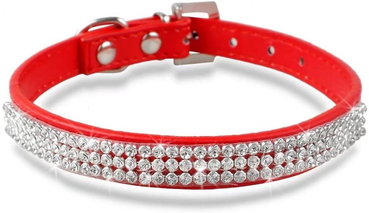 Collar Para Perro Huoguo, Piel Sintética Con Diamantes De Imitación De Cristal Completo - Venta Internacional.