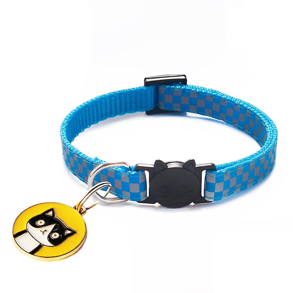 Foto 6 pulgar | Collar Brillante Para Gatos Con Estampado Clásico A Cuadros De Nailon Reflecti - Venta Internacional.