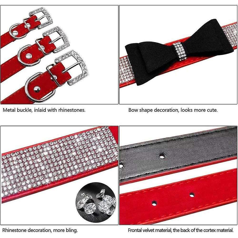 Collar Para Mascotas Y Perros Con Forma De Lazo Ajustable Con Cristales Brillantes - Venta Internacional.