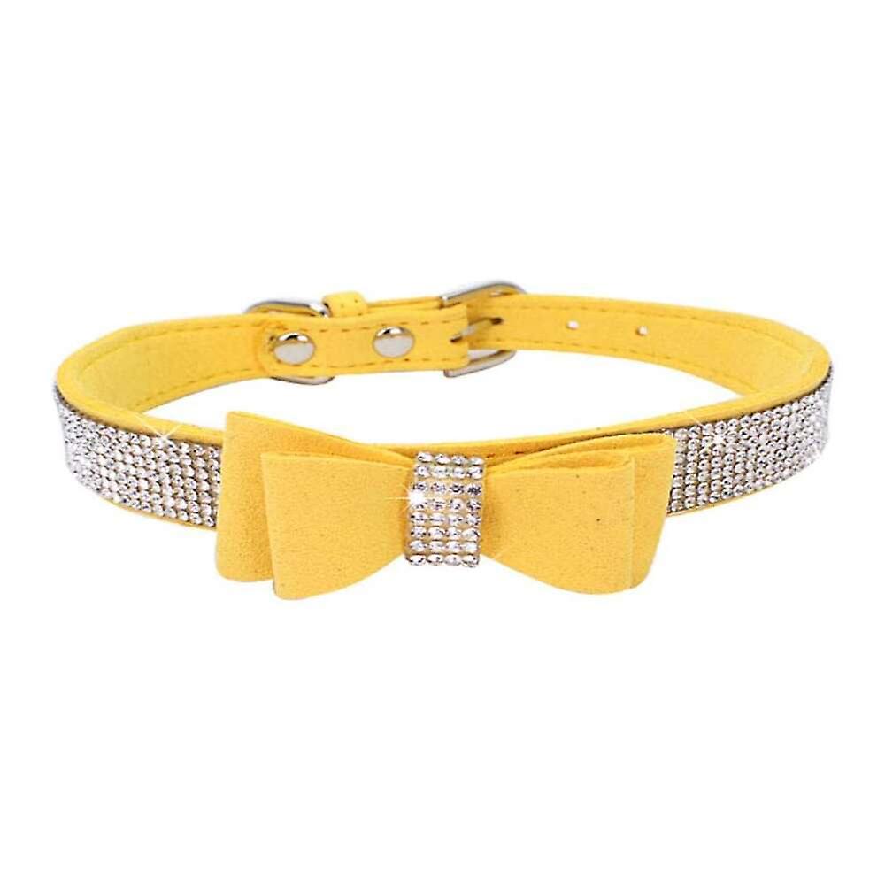 Foto 6 pulgar | Collar Para Mascotas Y Perros Con Forma De Lazo Ajustable Con Cristales Brillantes - Venta Internacional.