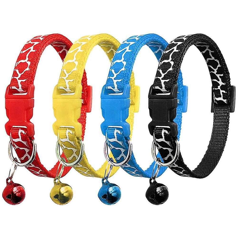 Foto 6 pulgar | Paquete De 4 Collares Reflectantes Para Gatos Con Cascabeles Huoguo - Venta Internacional.